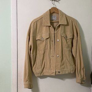 Oversized Nasty Gal Biege Tan Corduroy Shacket Jacket